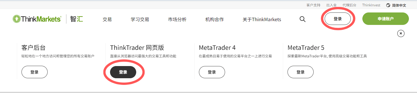 ThinkTrader网页版