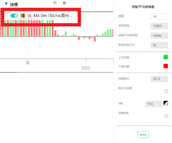 乖离率设定